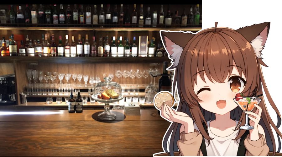 カクテルを飲んでいる女性