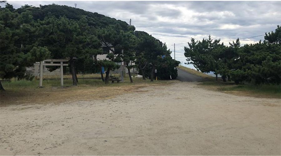 淡路島 明神岬の駐車場