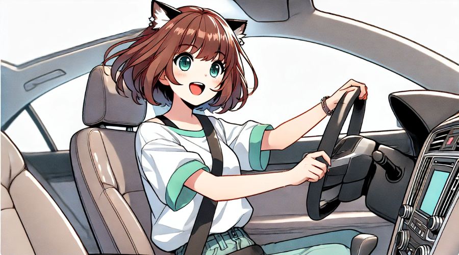 車を運転している女性